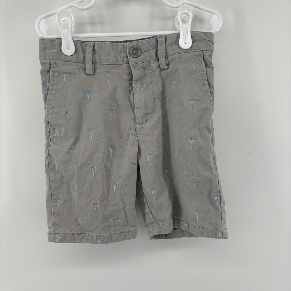 Nordstrom Boy's Gray Palm Tree Print Shorts - Size 6 - Casual Beach